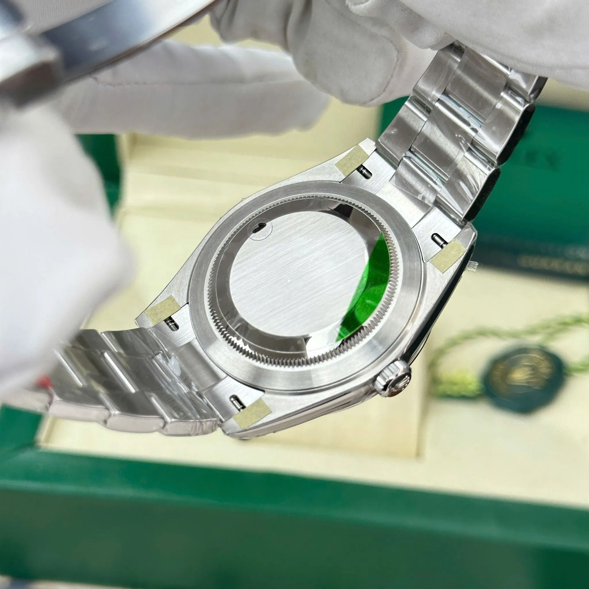 Replica Rolex Datejust Wimbledon Rhodium Dial Fluted Bezel Oyster Bracelet