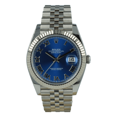Replica Rolex Datejust Blue Dial 126334 Jubilee Roman Dials