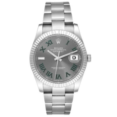 Superclone Rolex Datejust Rhodium Dial 126334 "Wimbledon" Flutted / Oyster