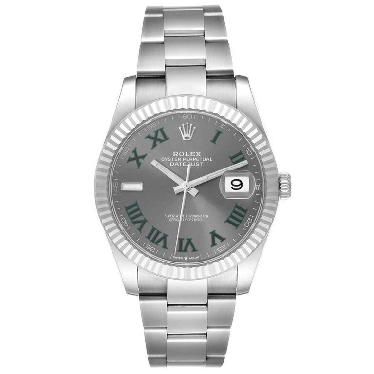 Superclone Rolex Datejust Rhodium Dial 126334 "Wimbledon" Flutted / Oyster