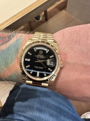 Rolex Day-Date II Black Dial 218235-2 40 mm photo review