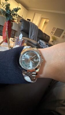 Superclone Rolex Datejust Rhodium Dial 126300 "Wimbledon" Jubilee 41 mm photo review