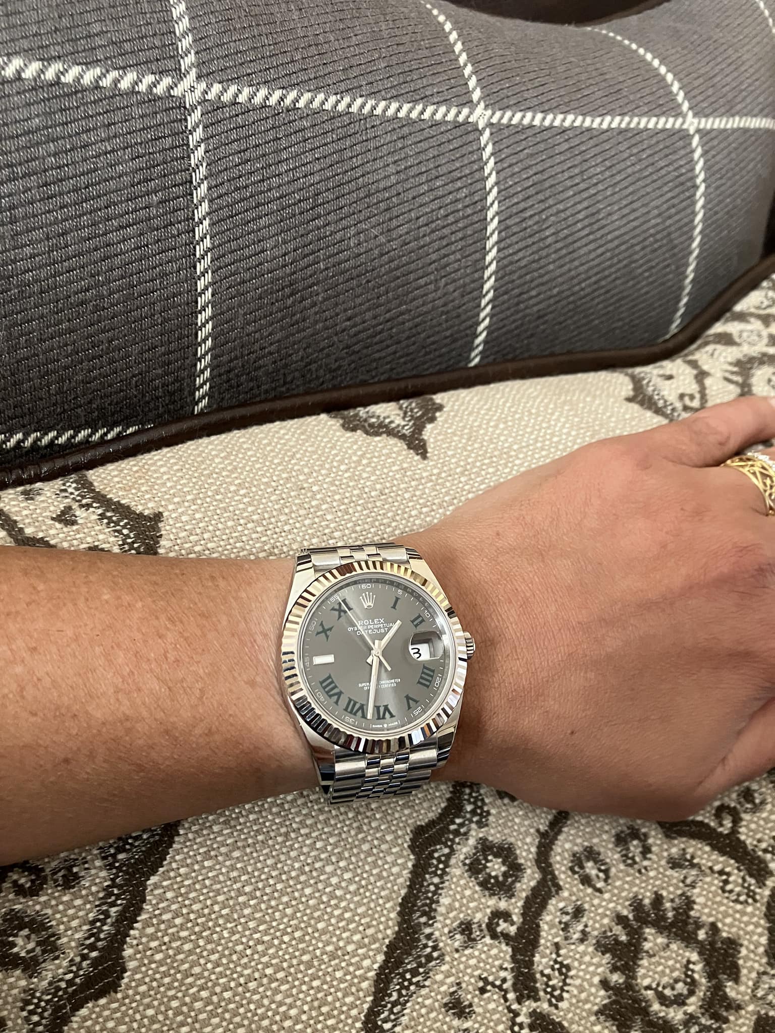 Superclone Rolex Datejust 41mm Rhodium Dial 126334 "Wimbledon" Flutted / Jubilee photo review