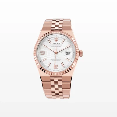 Replica Rolex Land-Dweller 36 mm Everose gold Perspective View