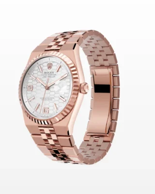 Replica Rolex Land-Dweller 36 mm Everose gold Angle Detail