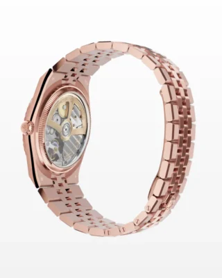 Replica Rolex Land-Dweller 36 mm Everose gold Close-Up Focus