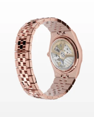 Replica Rolex Land-Dweller 36 mm Everose gold Profile Shot