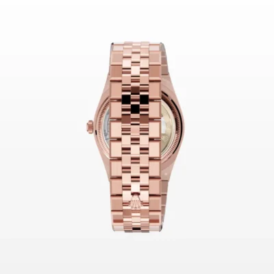 Replica Rolex Land-Dweller 36 mm Everose gold and diamonds Design Element