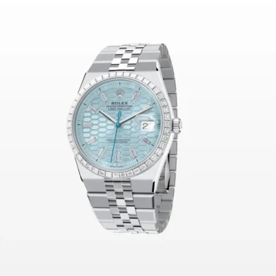 Replica Rolex Land-Dweller 36 mm platinum and diamonds Perspective View
