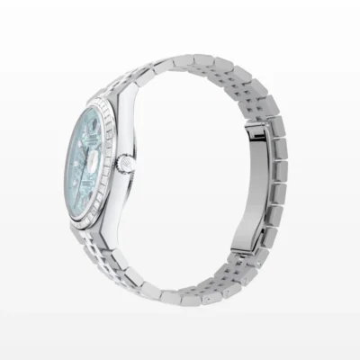 Replica Rolex Land-Dweller 36 mm platinum and diamonds Angle Detail