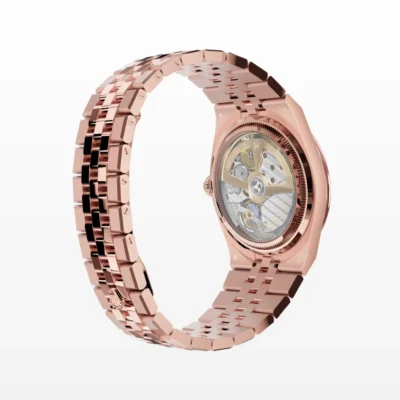 Replica Rolex Land-Dweller 40 mm Everose gold and diamonds Profile Shot