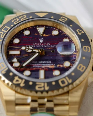 Superclone Rolex GMT-Master II 126718GRNR Tiger Iron Dial Feature Highlight
