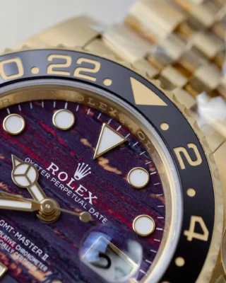 Superclone Rolex GMT-Master II 126718GRNR Tiger Iron Dial Alternate Angle
