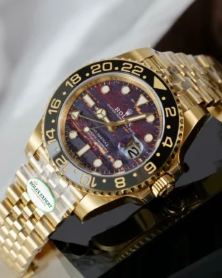 Superclone Rolex GMT-Master II 126718GRNR Tiger Iron Dial Profile Shot