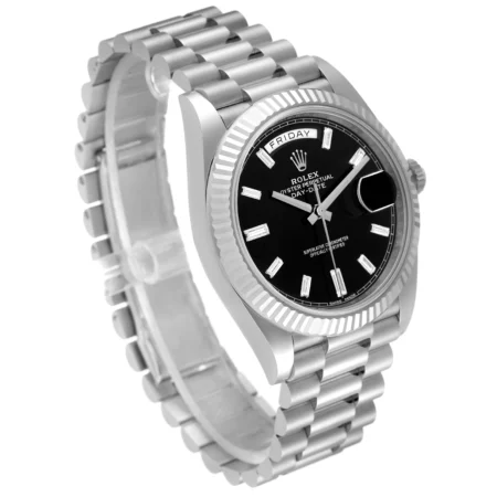 Superclone Rolex Day-Date 40mm Black Baguette Dial 228239 - Image 2