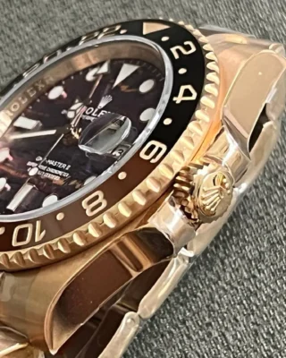 Superclone Rolex GMT-Master II 126715CHNR Tiger Iron Dial Visual Detail