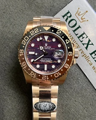Superclone Rolex GMT-Master II 126715CHNR Tiger Iron Dial Style Perspective