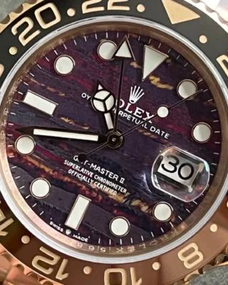 Superclone Rolex GMT-Master II 126715CHNR Tiger Iron Dial Alternate Angle