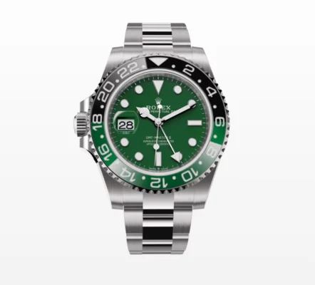 Superclone Rolex GMT-Master II 126729VTNR Oyster “Absinthe” Perspective View