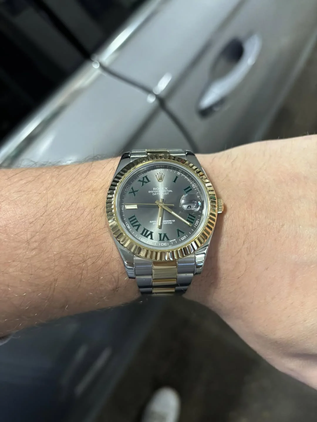 Rolex Datejust II 41mm Rhodium Dial 126333 "Wimbledon" Two-Tone Oyster photo review