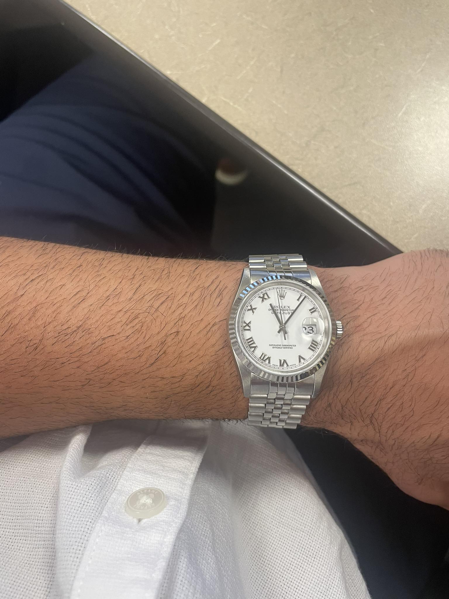 Rolex Datejust 36mm White Dial 16220-2 photo review