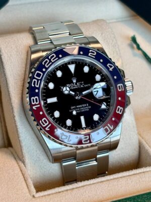 Click to view full screen Brand New fake Rolex Pepsi in the box