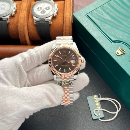 Superclone Rolex Datejust 41 mm Chocolate Dial 126331 Jubilee - Image 6
