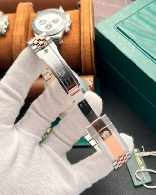 Superclone Rolex Datejust Chocolate Dial 126331 Jubilee Angle Detail