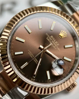 Superclone Rolex Datejust Chocolate Dial 126331 Oyster Alternate Angle