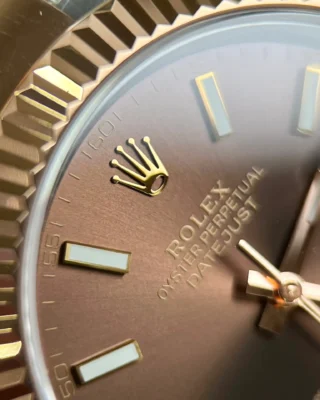 Superclone Rolex Datejust Chocolate Dial 126331 Oyster Style Perspective