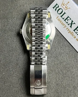 Superclone Rolex Datejust Blue Dial 126334 Jubilee Angle Detail
