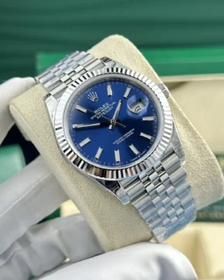 Superclone Rolex Datejust Blue Dial 126334 Jubilee Profile Shot