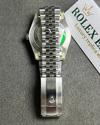 Superclone Rolex Datejust Green Dial 126334 Jubilee Angle Detail