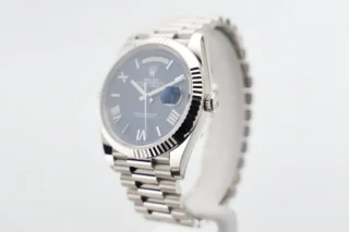 Superclone Rolex Day-Date Blue Dial 228239 Perspective View