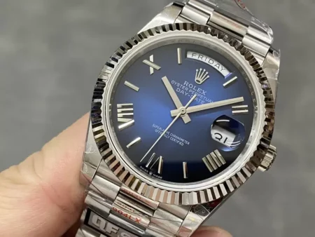 Superclone Rolex Day-Date 40mm Ombre Blue Dial 228239 - Image 4