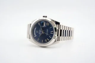 Superclone Rolex Day-Date Blue Dial 228239 Alternate Angle