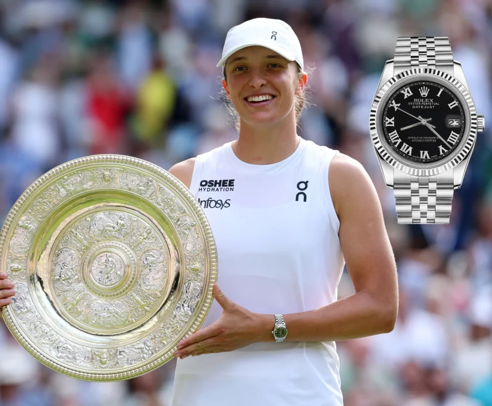 Iga Swiatek wearing Rolex Datejust at Wimbledon 2025
