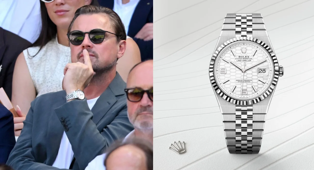 Leonardo DiCaprio wearing Rolex Land Dweller at Wimbledon 2025