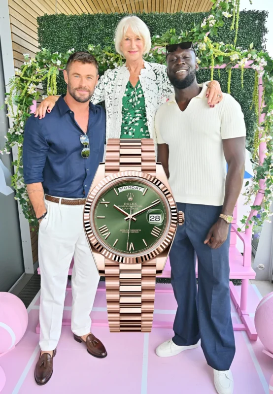 Stormzy wearing Rolex Day-Date at the Wimbledon 2025