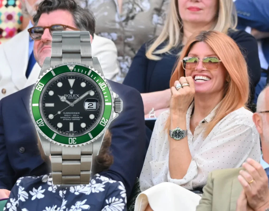 Sharon Horgan wearing Rolex 16610LV Kermit