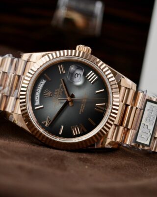 Alternative view of Superclone Rolex Day-Date Slate Ombré Dial 228235-0055 40 mm