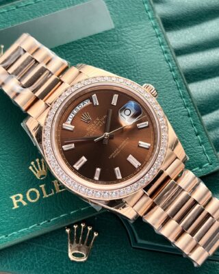 Alternative view of Superclone Rolex Day-Date Chocolate Dial 228345RBR 40 mm