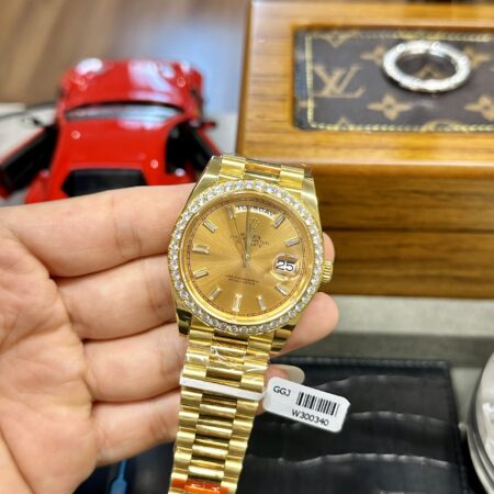 Superclone Rolex Day-Date Champagne Diamond Dial 228348rbr-0002 40 mm - Image 4
