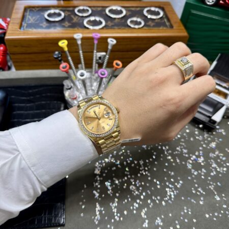 Superclone Rolex Day-Date Champagne Diamond Dial 228348rbr-0002 40 mm - Image 5