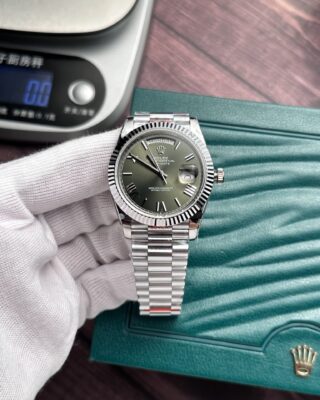 Alternative view of Superclone Rolex Day-Date Olive Green Dial 228239-0033 40 mm