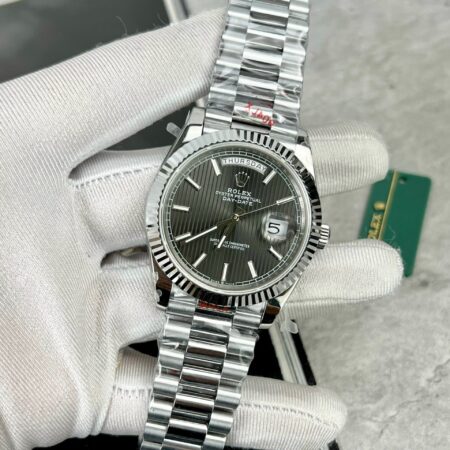 Superclone Rolex Day-Date Grey Stick Tapestry Dial 228239-0002 40 mm - Image 3