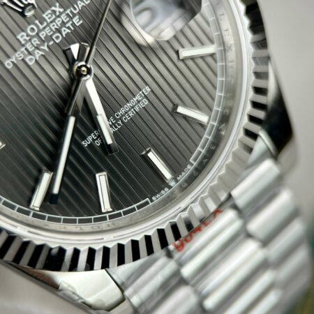 Superclone Rolex Day-Date Grey Stick Tapestry Dial 228239-0002 40 mm - Image 6
