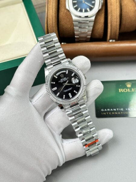 Superclone Rolex Day-Date Bright Black Diamond Dial 228236-0004 40 mm - Image 3