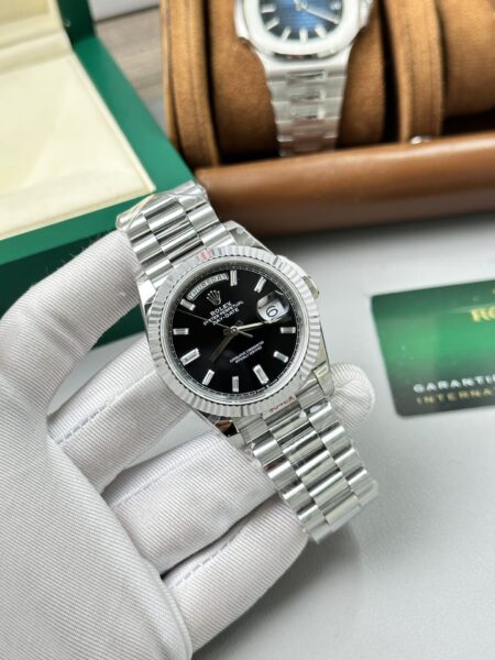 Superclone Rolex Day-Date Bright Black Diamond Dial 228236-0004 40 mm - Image 4