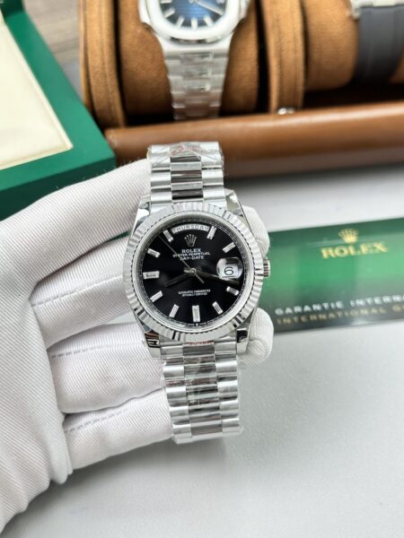 Superclone Rolex Day-Date Bright Black Diamond Dial 228236-0004 40 mm - Image 2